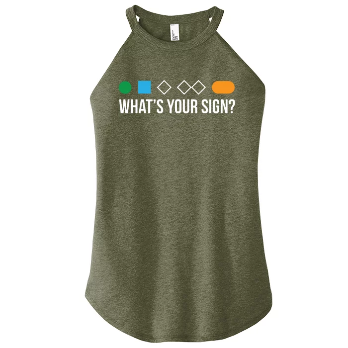 Funny Ski Skier Or Snowboard What's Your Sign Gift Women’s Perfect Tri Rocker Tank