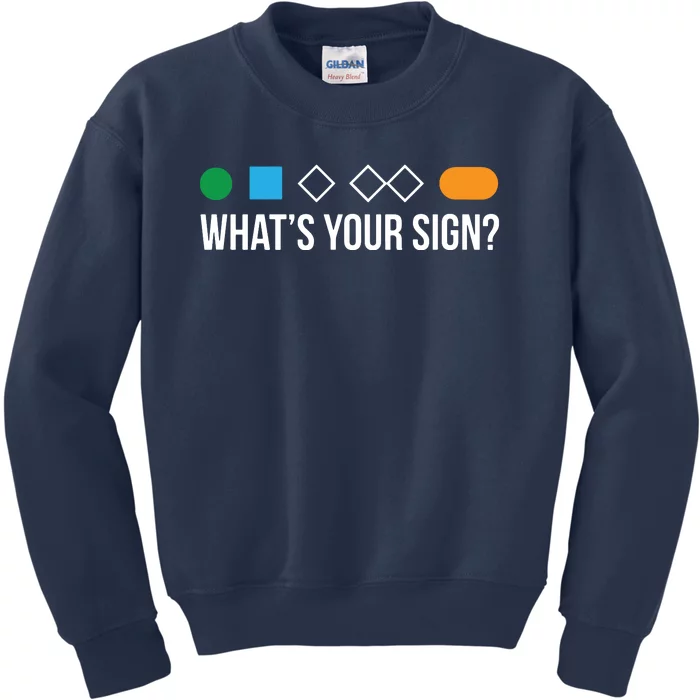 Funny Ski Skier Or Snowboard What's Your Sign Gift Kids Sweatshirt