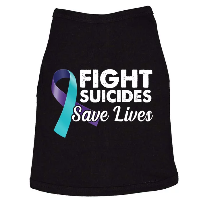 Fight Suicides Save Lives Ribbon Awareness Doggie Tank