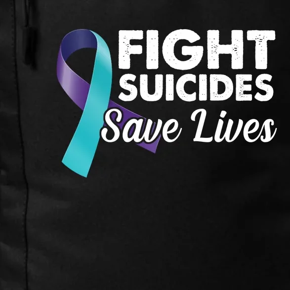 Fight Suicides Save Lives Ribbon Awareness Daily Commute Backpack