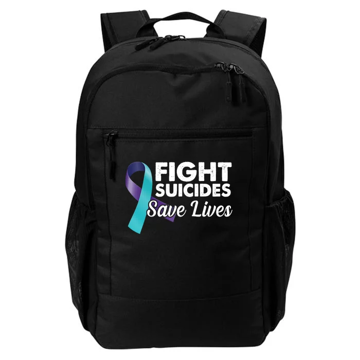 Fight Suicides Save Lives Ribbon Awareness Daily Commute Backpack