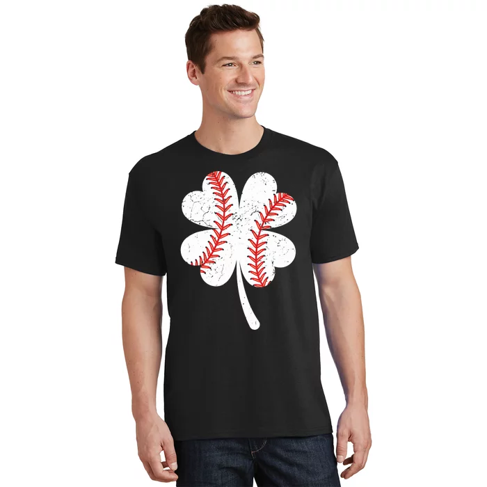 Funny Saint St Patricks Day Baseball Irish Shamrock Ireland T-Shirt