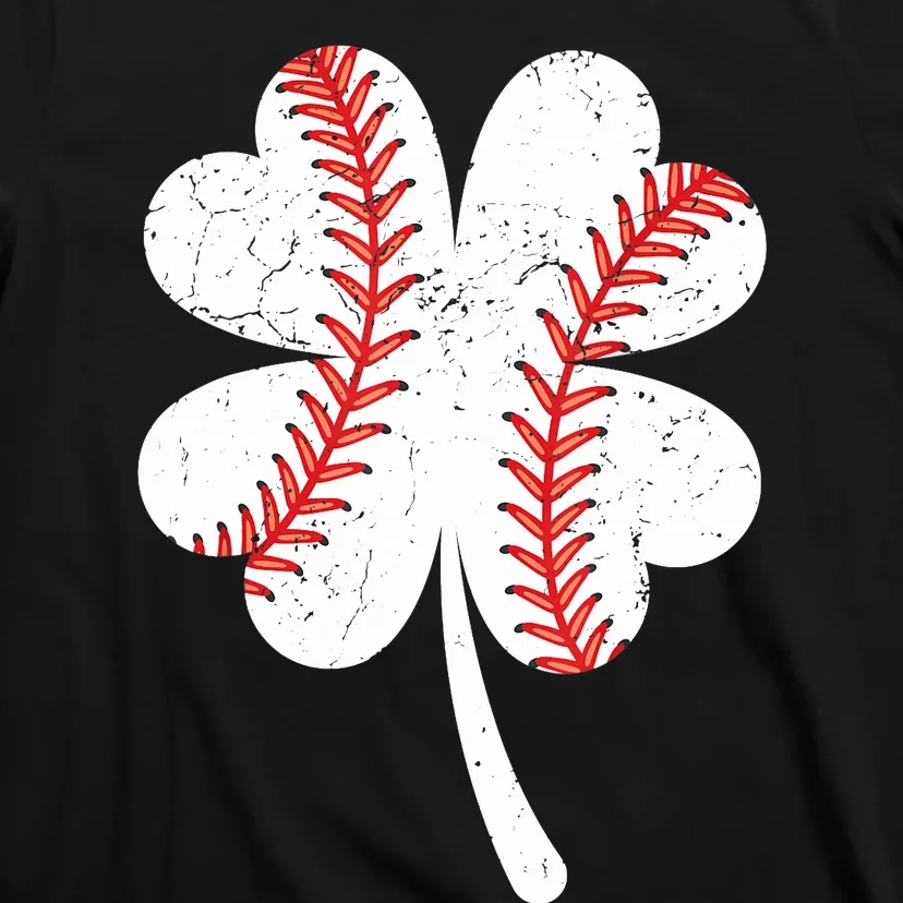 Funny Saint St Patricks Day Baseball Irish Shamrock Ireland T-Shirt