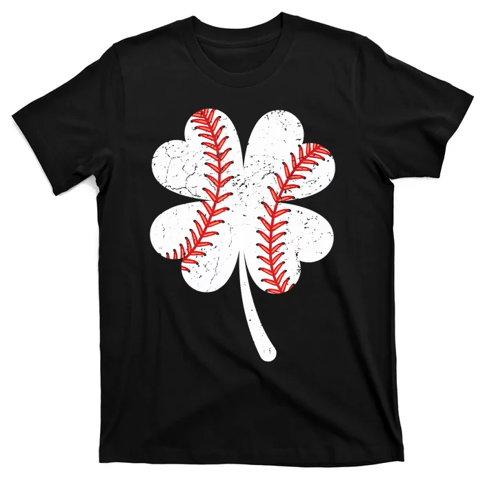 Funny Saint St Patricks Day Baseball Irish Shamrock Ireland T-Shirt