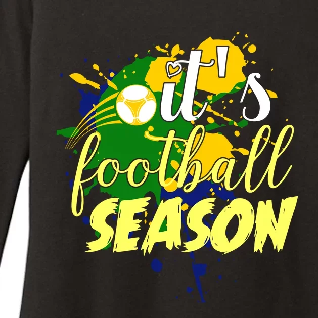 Football Season Splash Art Womens CVC Long Sleeve Shirt