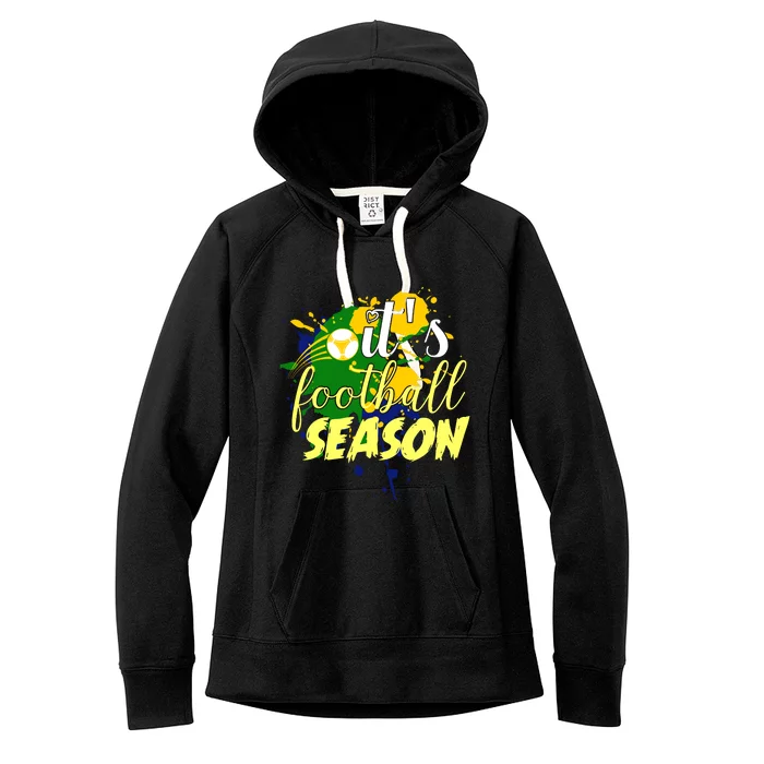 Football Season Splash Art Women's Fleece Hoodie