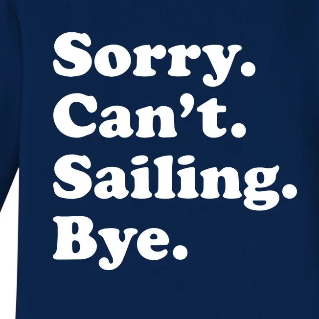 Funny Sailing Sailboat Gift Baby Long Sleeve Bodysuit