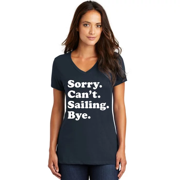 Funny Sailing Sailboat Gift Women's V-Neck T-Shirt