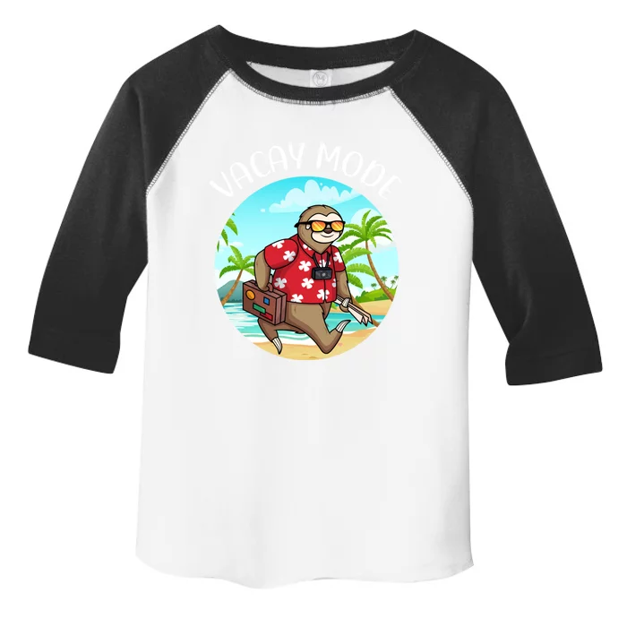 Funny Summer Sloth Sunrise Sunburn Sunset Repeat Vacay Mode Gift Toddler Fine Jersey T-Shirt