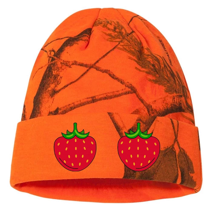 Funny Strawberry Summer Bra For Halloween Fruity Kati - 12in Camo Beanie