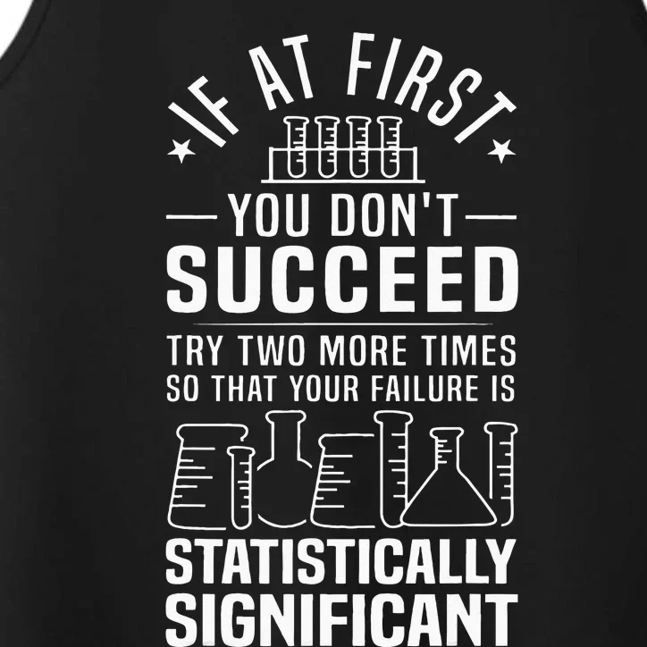 Funny Statistics Science Pun Gift For Men Women Chemistry Performance Tank