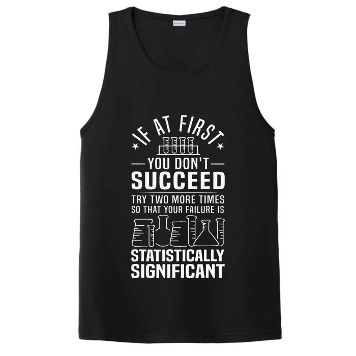 Funny Statistics Science Pun Gift For Men Women Chemistry Performance Tank