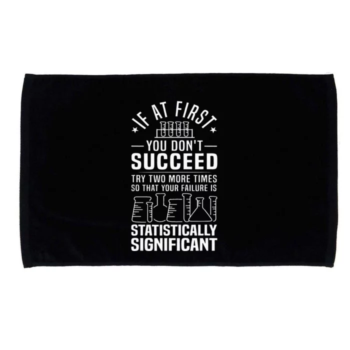 Funny Statistics Science Pun Gift For Men Women Chemistry Microfiber Hand Towel