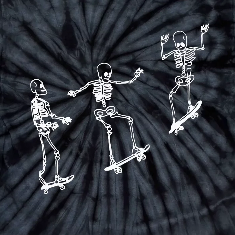 Funny Skeleton Skateboard Halloween Skateboarding Skeleton Tie-Dye T-Shirt