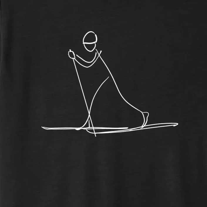 Funny Ski Skiing Lover Gift For Skier ChromaSoft Performance T-Shirt