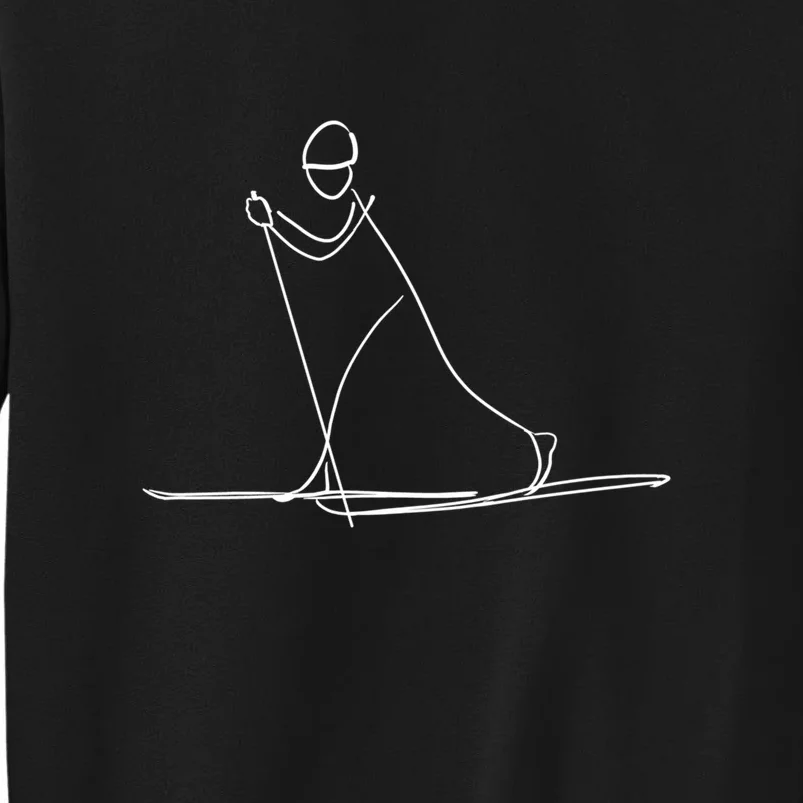 Funny Ski Skiing Lover Gift For Skier Tall Sweatshirt