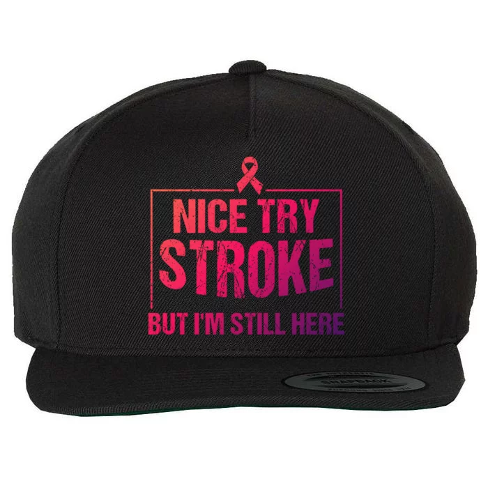 Funny Stroke Survivor Gift Cute Brain Attacks Gift Wool Snapback Cap