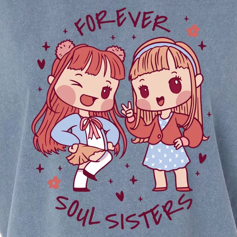 Forever Soul Sisters Chibi Friends Garment-Dyed Women's Muscle Tee