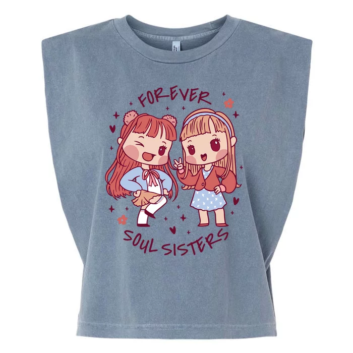 Forever Soul Sisters Chibi Friends Garment-Dyed Women's Muscle Tee