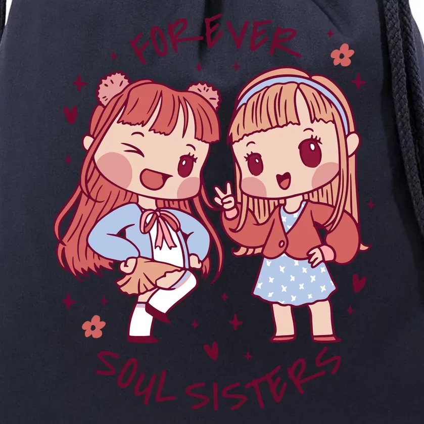 Forever Soul Sisters Chibi Friends Drawstring Bag