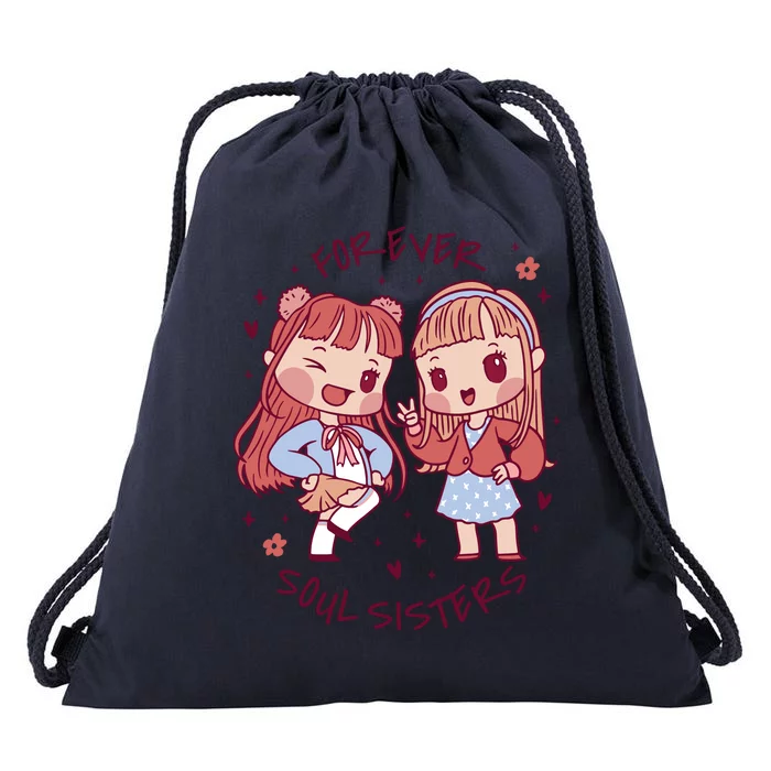 Forever Soul Sisters Chibi Friends Drawstring Bag