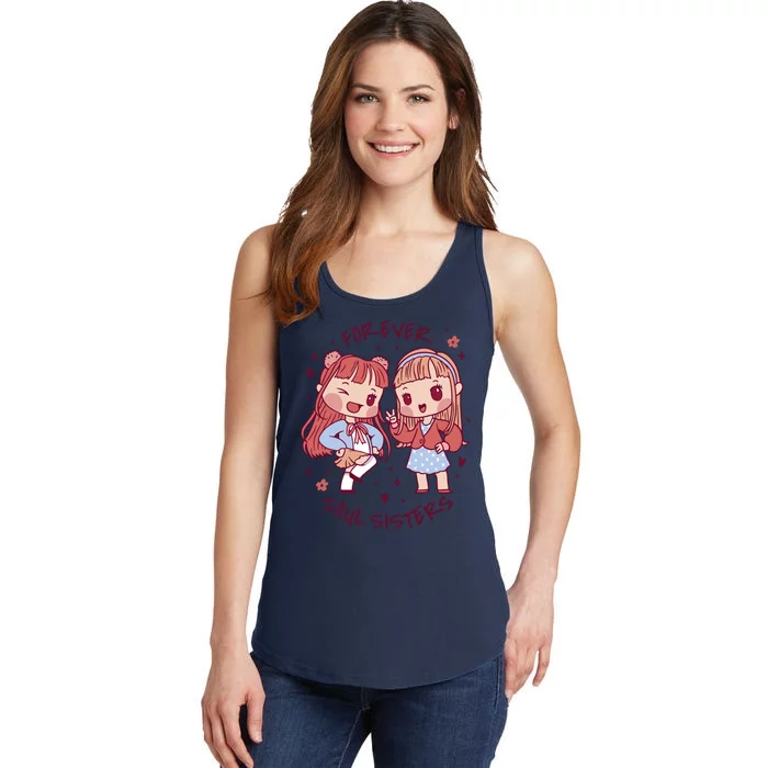 Forever Soul Sisters Chibi Friends Ladies Essential Tank