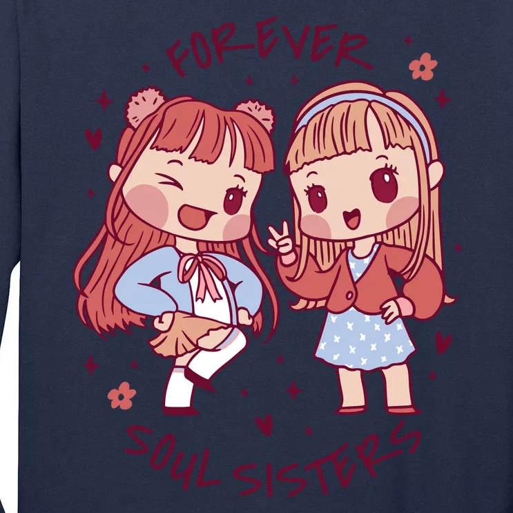 Forever Soul Sisters Chibi Friends Tall Long Sleeve T-Shirt