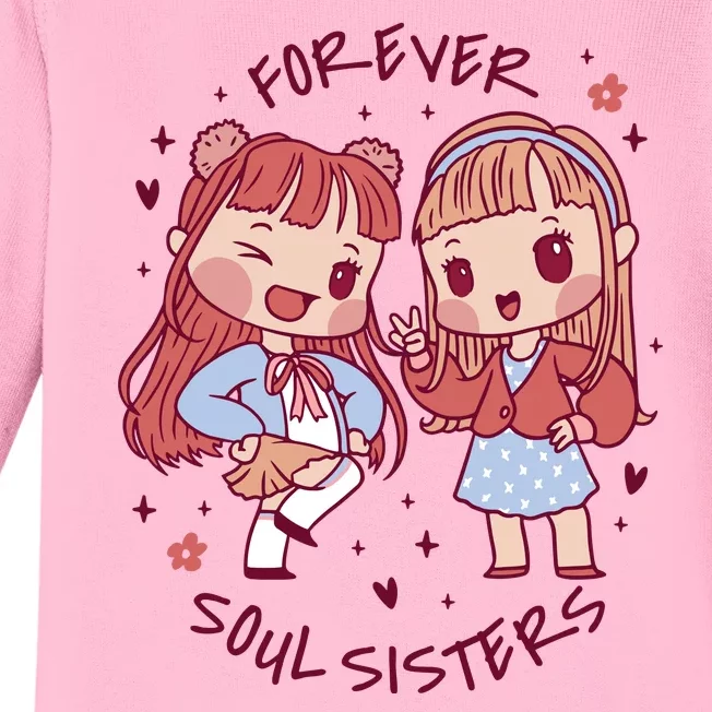 Forever Soul Sisters Chibi Friends Baby Long Sleeve Bodysuit