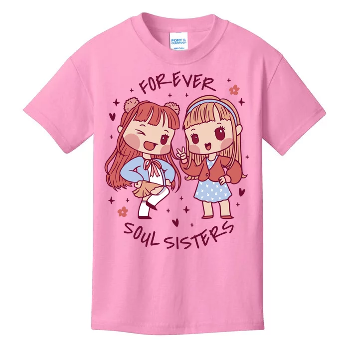 Forever Soul Sisters Chibi Friends Kids T-Shirt