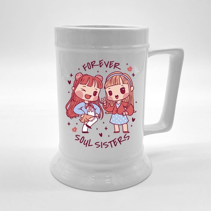 Forever Soul Sisters Chibi Friends Front & Back Beer Stein