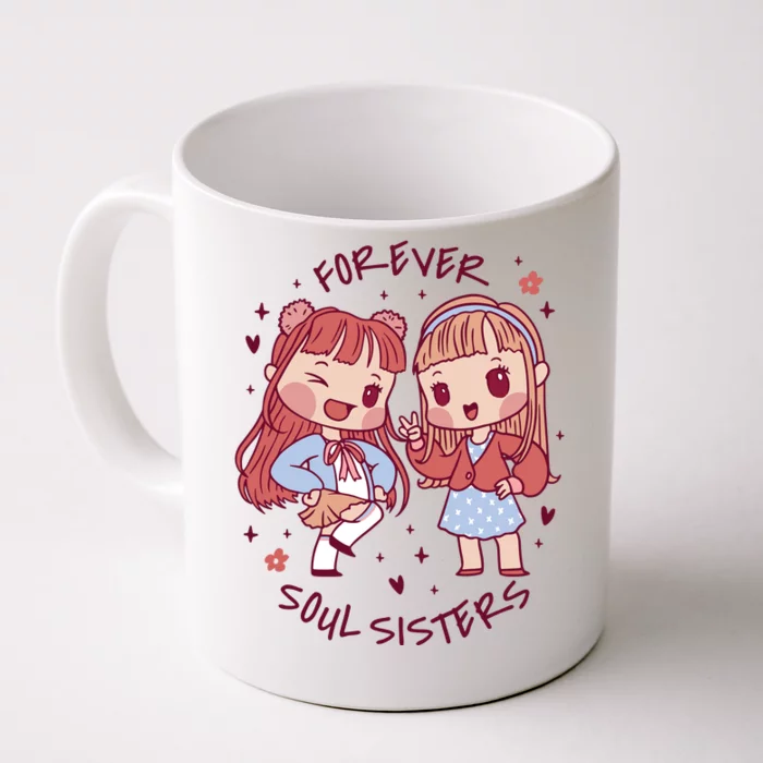 Forever Soul Sisters Chibi Friends Front & Back Coffee Mug