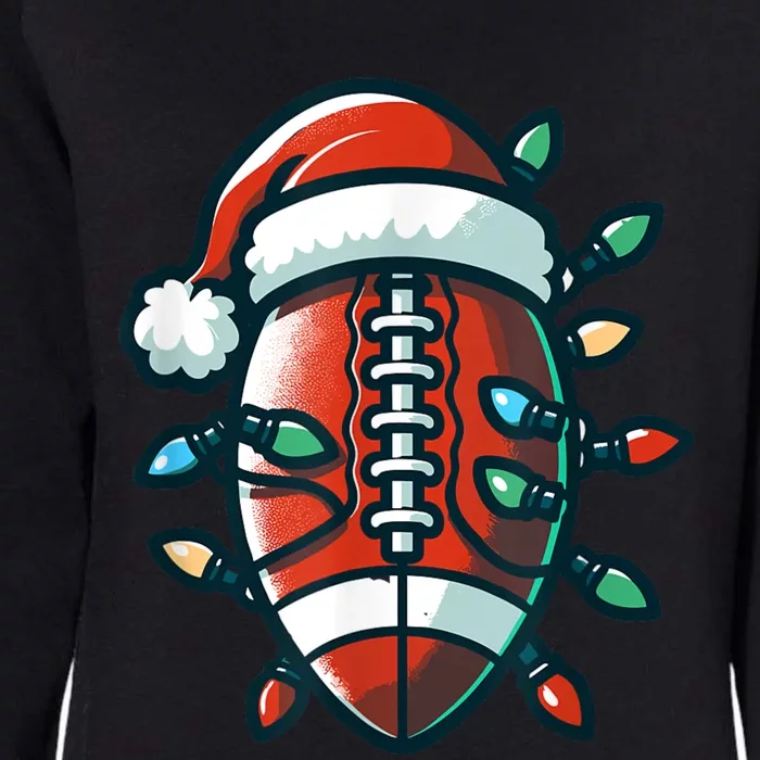 Football Santa Sports Christmas Design Football Player Womens California Wash Sweatshirt