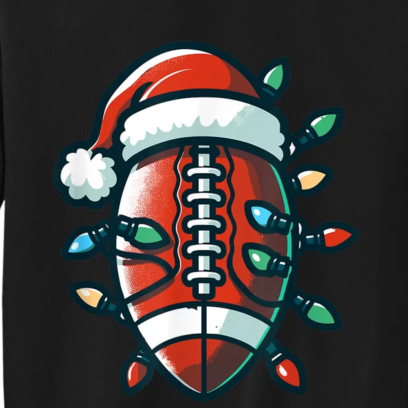 Football Santa Sports Christmas Design Football Player Tall Sweatshirt