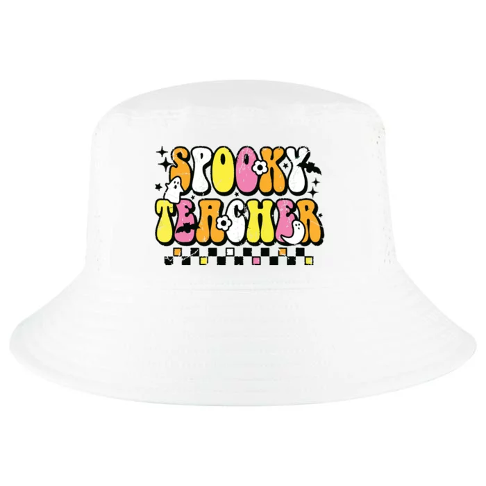 Funny Spooky Season Retro Spooky Teacher Halloween Costume Cool Comfort Performance Bucket Hat