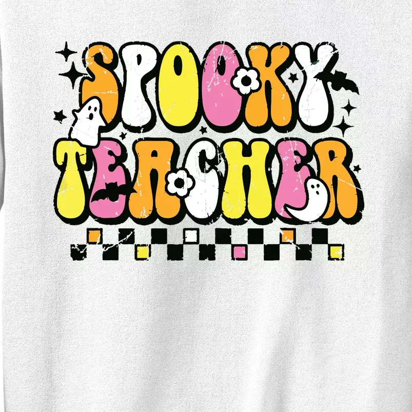 Funny Spooky Season Retro Spooky Teacher Halloween Costume Sweatshirt