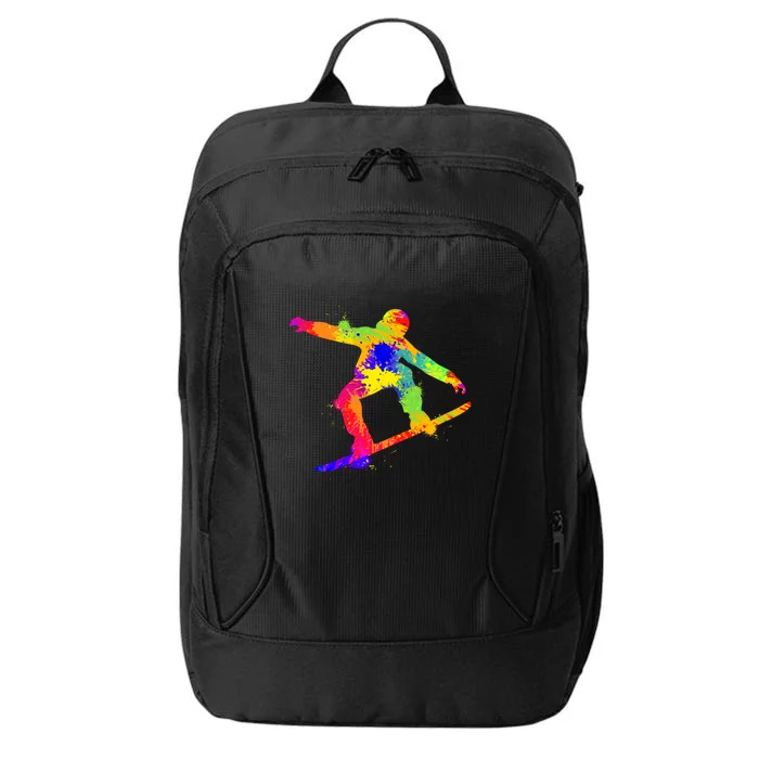 Funny Skiing Snowboarding Colorful Cute Gift City Backpack