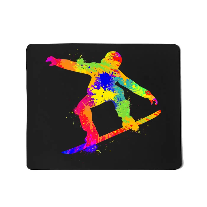 Funny Skiing Snowboarding Colorful Cute Gift Mousepad