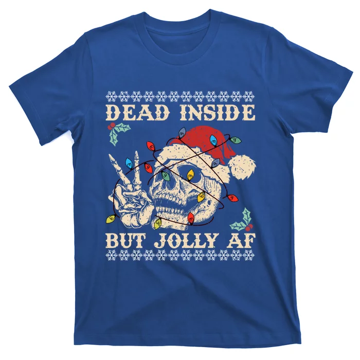 Festive Sarcastic Snarky Skeleton Ugly Christmas Sweater Gift T-Shirt