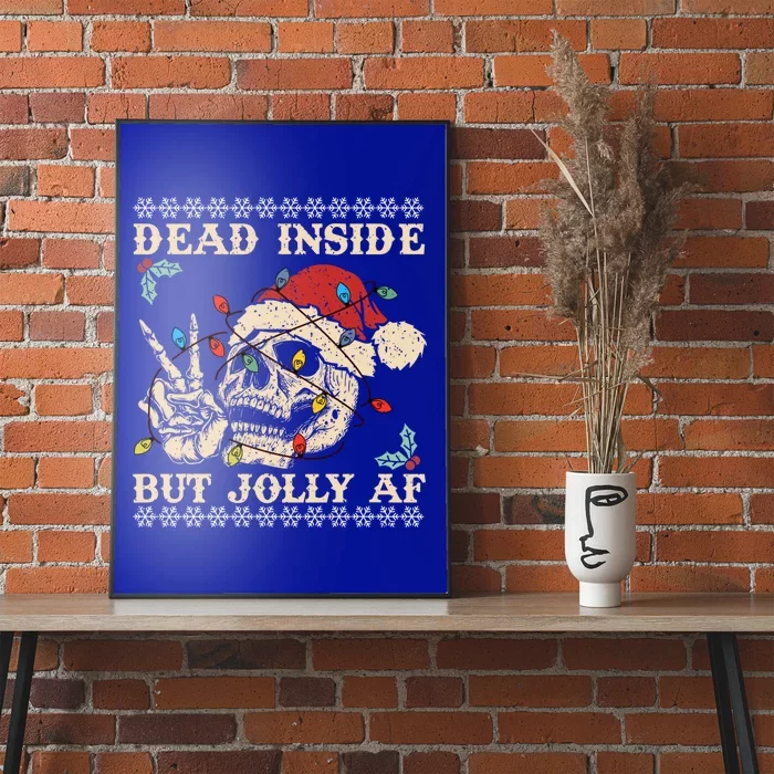 Festive Sarcastic Snarky Skeleton Ugly Christmas Sweater Gift Poster