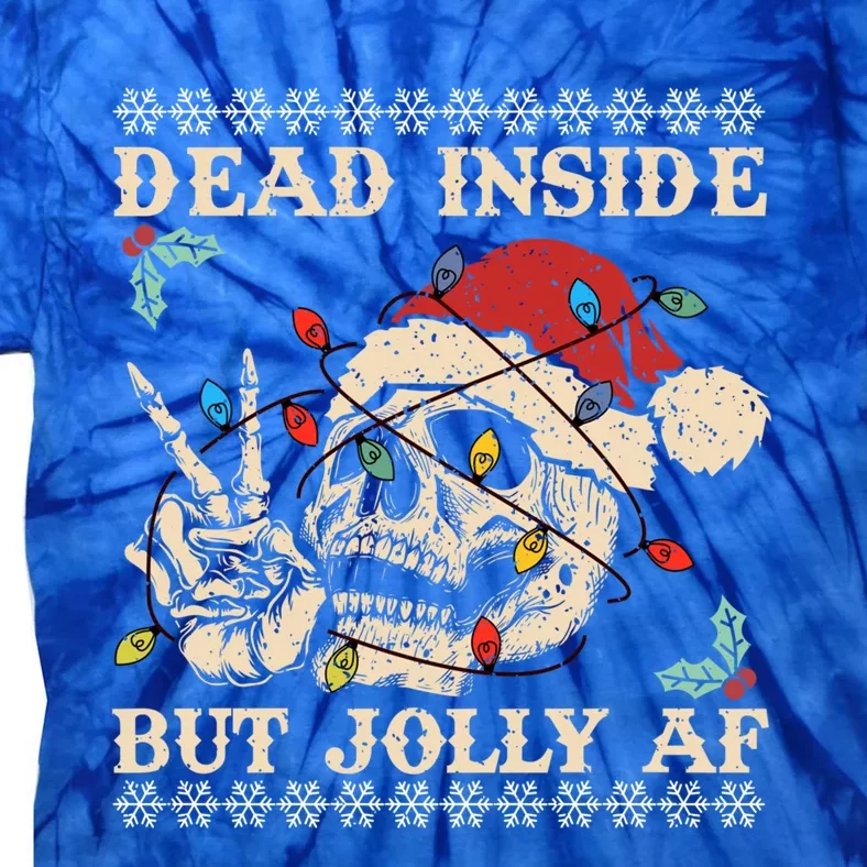 Festive Sarcastic Snarky Skeleton Ugly Christmas Sweater Gift Tie-Dye T-Shirt