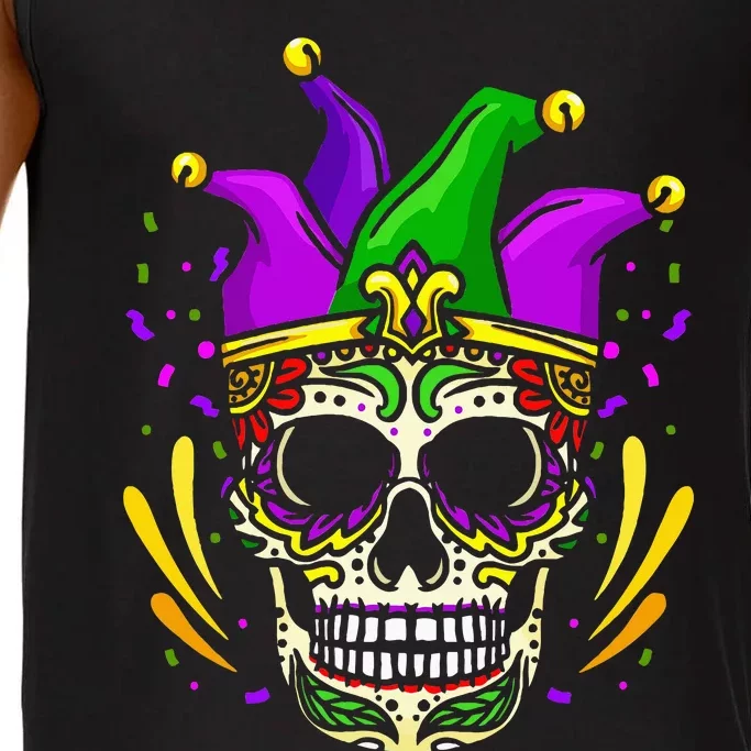 Funny Sugar Skull Mardi Gras Party Comfort Colors® Tank Top