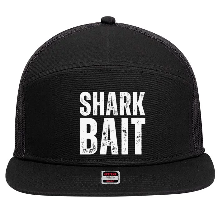 Funny Shark Shark Bait 7 Panel Mesh Trucker Snapback Hat