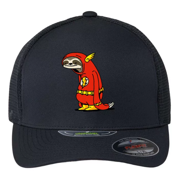 Funny Sloth Superhero Not Fast Not Furious Sloth Lover Flexfit Unipanel Trucker Cap