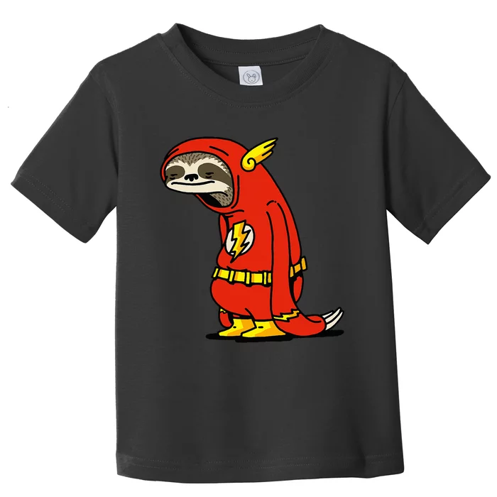 Funny Sloth Superhero Not Fast Not Furious Sloth Lover Toddler T-Shirt