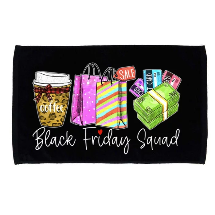 Friday Shopping Squad Christmas Black Shopping Family Group Gift Microfiber Hand Towel