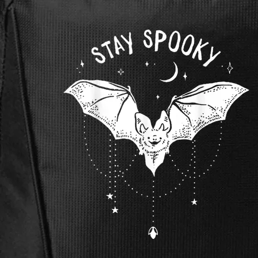 Funny Stay Spooky Cute Vampire Bat Halloween City Backpack