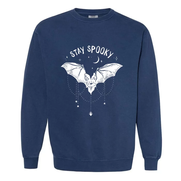 Funny Stay Spooky Cute Vampire Bat Halloween Garment-Dyed Sweatshirt