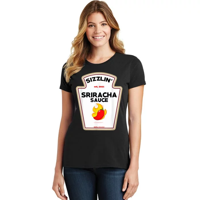 Funny Sriracha Sauce DIY Halloween Costume Group Condiments Women's T-Shirt