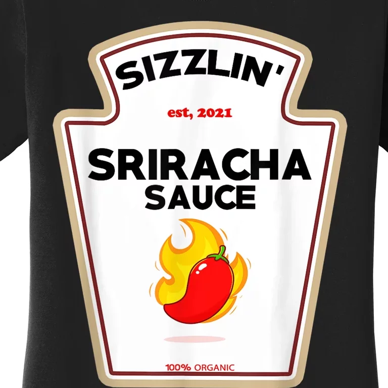 Funny Sriracha Sauce DIY Halloween Costume Group Condiments Women's T-Shirt