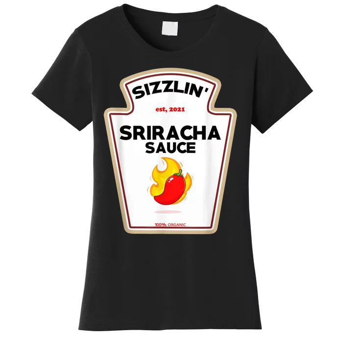 Funny Sriracha Sauce DIY Halloween Costume Group Condiments Women's T-Shirt